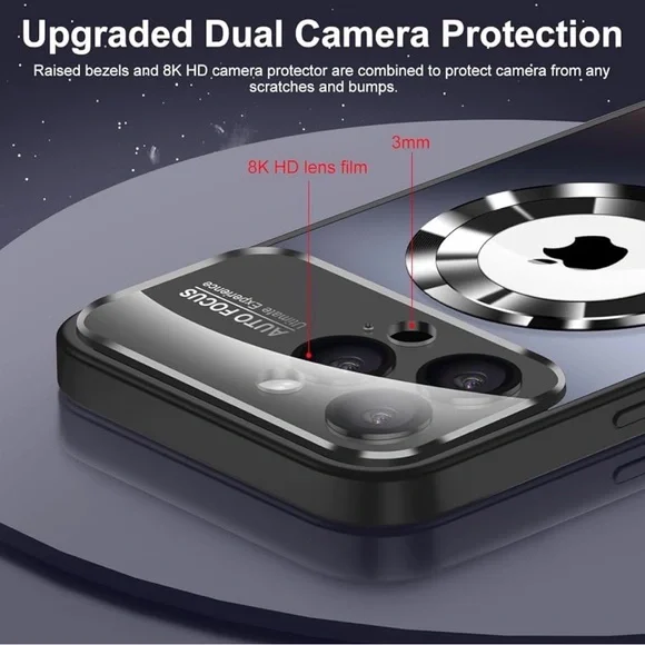 MANLENO Titanium Color Magnetic for iPhone 15 Pro Case - Picture 4 of 12